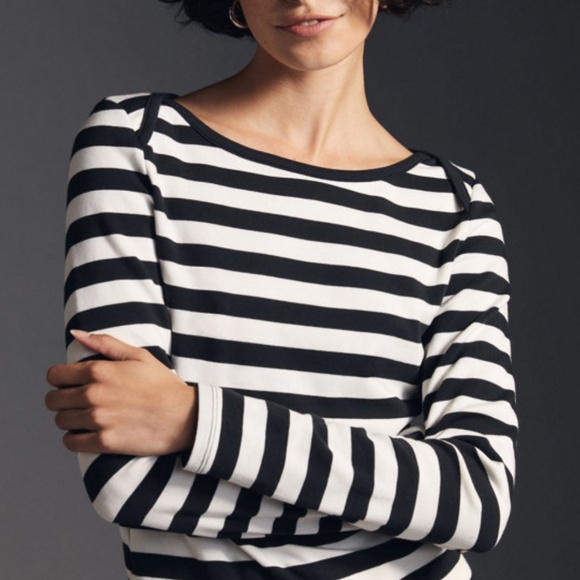 Maeve by Anthropologie Striped Boatneck Top - Picture 2 of 5